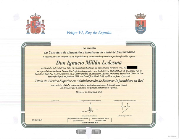 Tecnico Superior en Administración de Sistemas Informaticos en Red